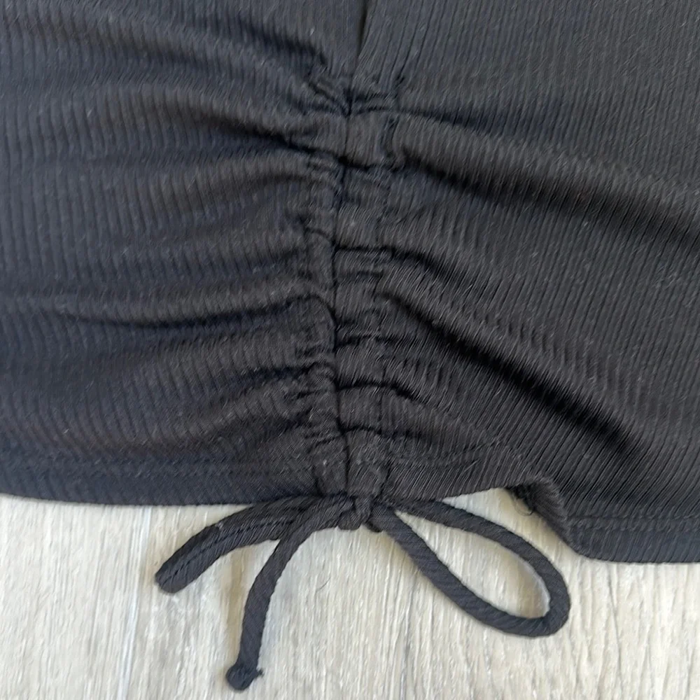 Black Ruched Top size medium